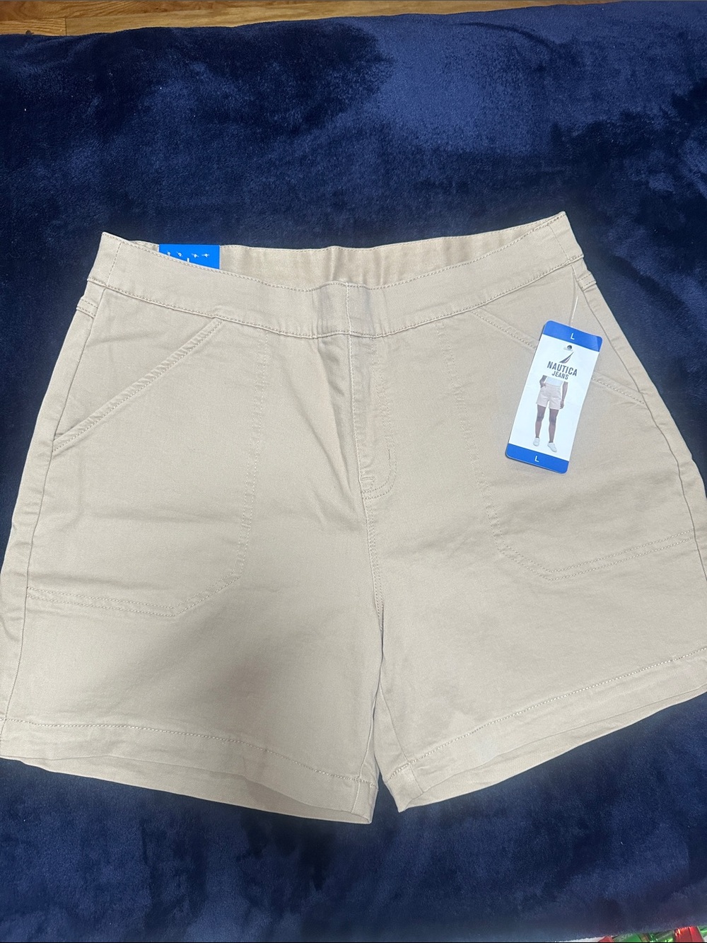 Nautica Women's Tan High-Waist Casual Shorts